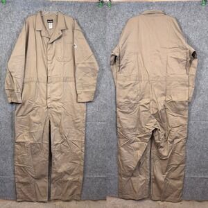 Bulwark Excel FR Men's Coveralls Tan 56-LN 11.2 ATPV FRC Flame Resistant -oilFld